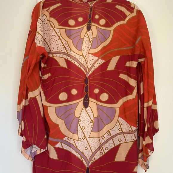 Novella Royale - The Georgia Robe in Red Butterfly Size Small - Picture 8 of 16